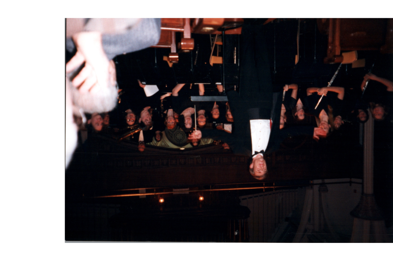 A musical group performs in the sanctuary