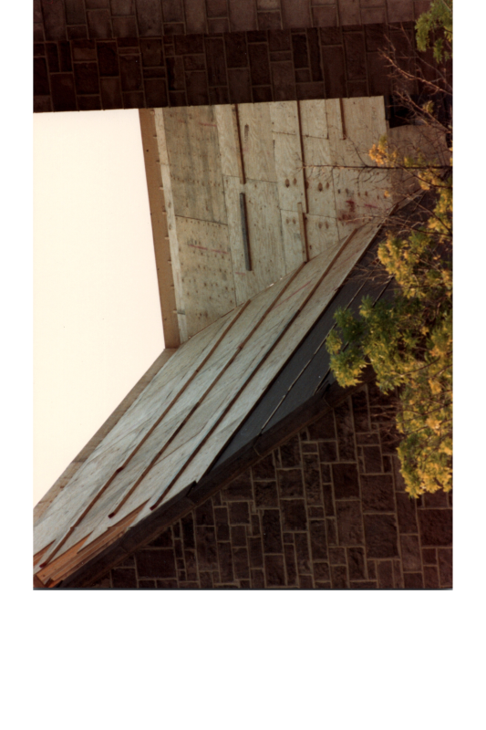 Wood scaffolding