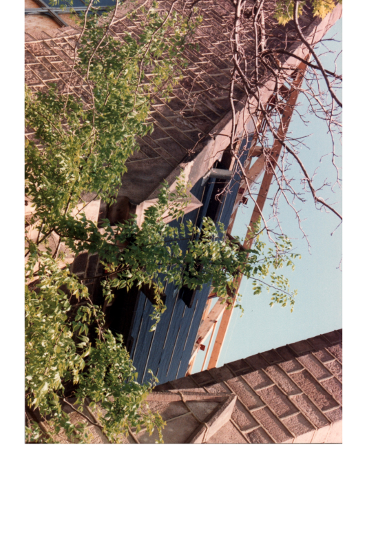 Wood scaffolding