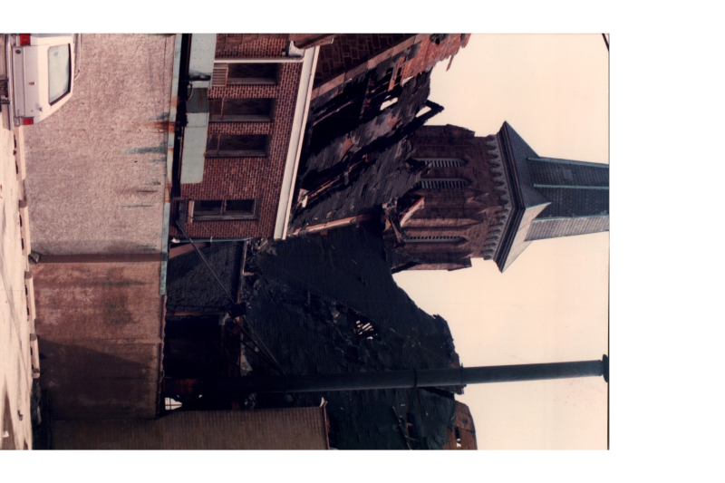 Collapsed roof