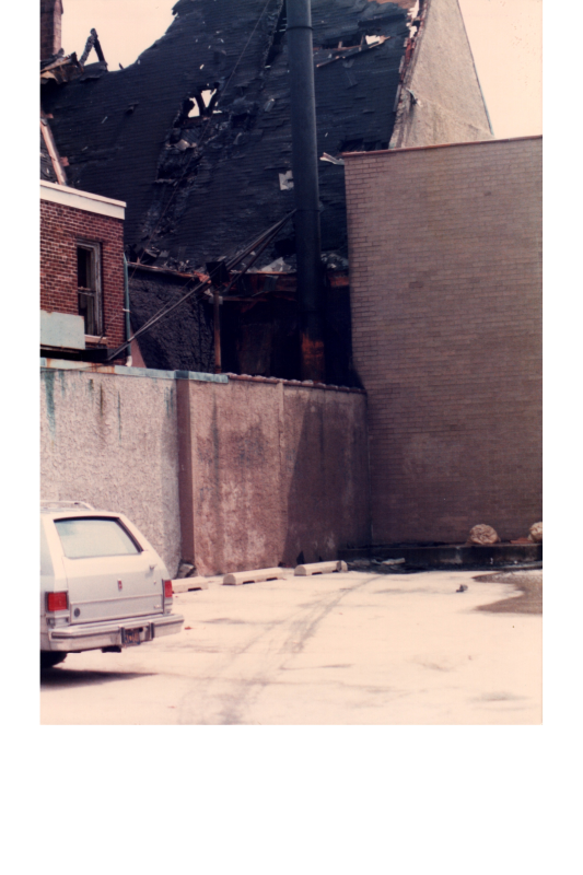 Burnt roof