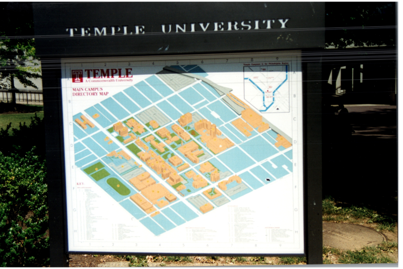 Temple's campus map