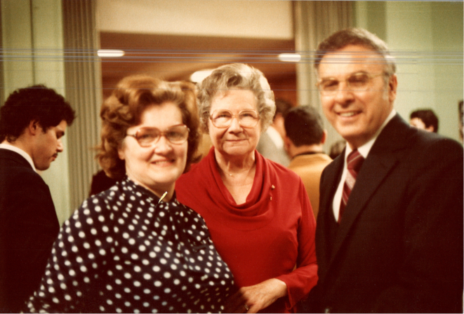 Pastor and Mrs. Bogdan with a woman