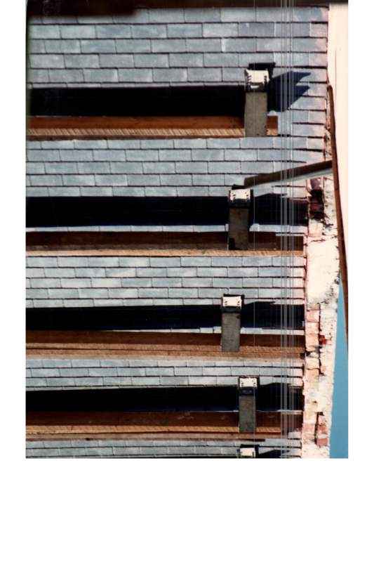 Construction on Highway's roof after the fire