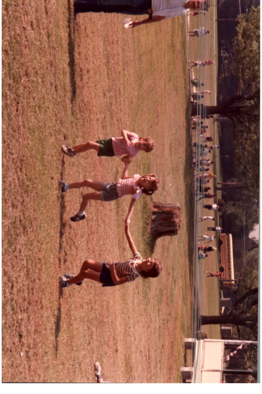 Three girls play together