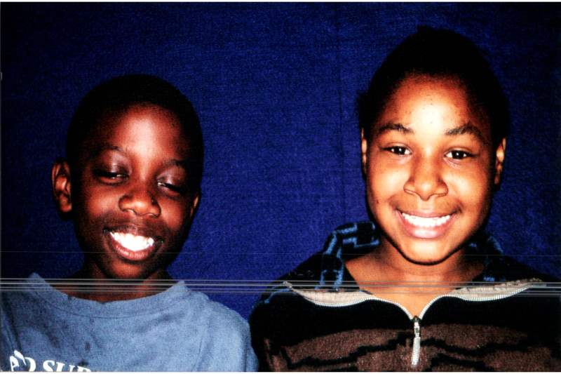 Portrait of a girl and a boy