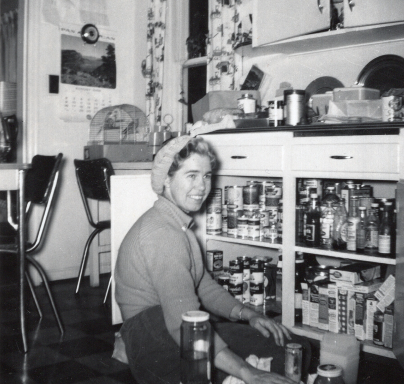 Picture of a woman sorting cans