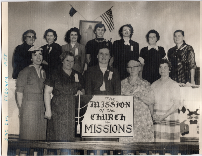 WMC portait including Mrs. Florence Bogdan, Marguerite Jones, and Dorothy Geisler