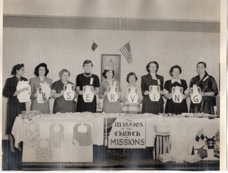 WMC portait including Mrs. Florence Bogdan, Marguerite Jones, and Dorothy Geisler