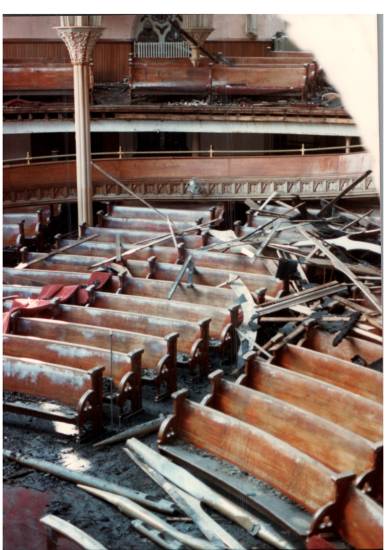 Collapsed roof