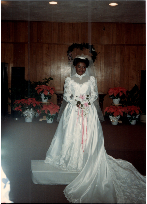 Amaka Josephine Kanu in her wedding gown