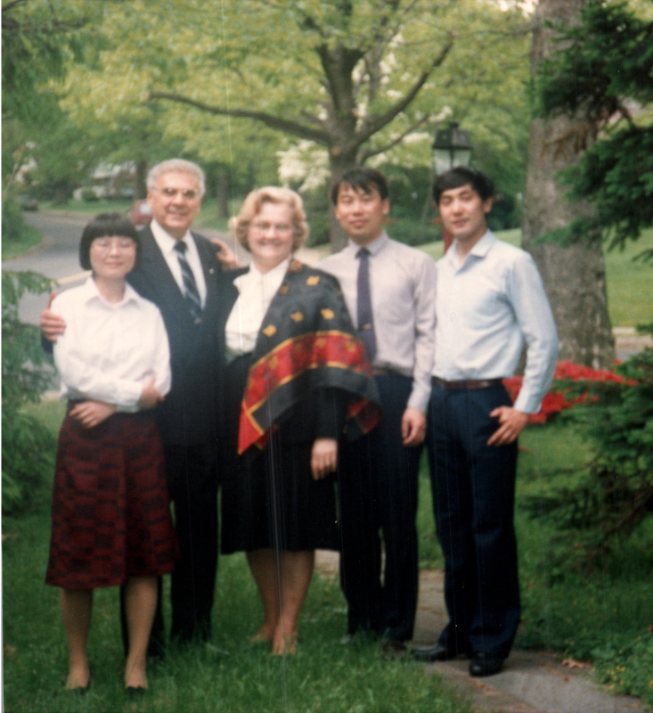 The Bogdans with a young woman and two young men