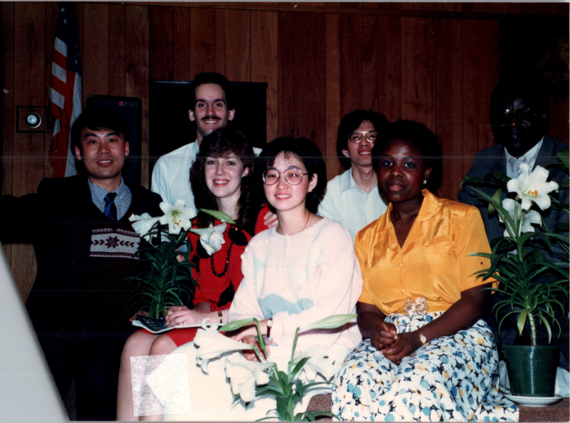 A group of students