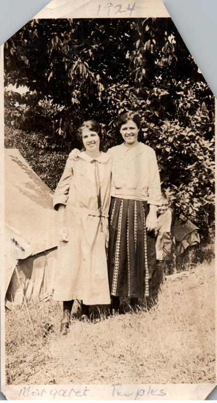 Caption: Margaret Peoples, Miss Y. to afr, Estelle Steelman and Ralph