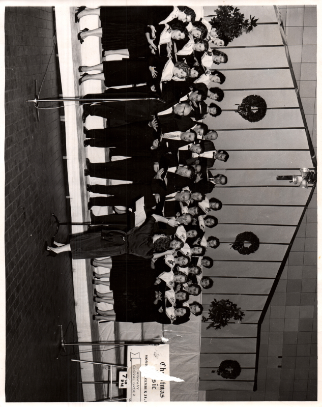 The Highway Choral Group performs at the Philadelphia International Airport directed by Elizabeth V. McDowell