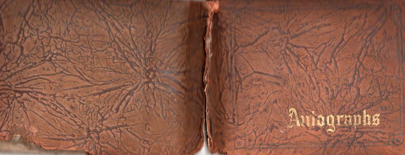 Book cover reading, "Autographs"
