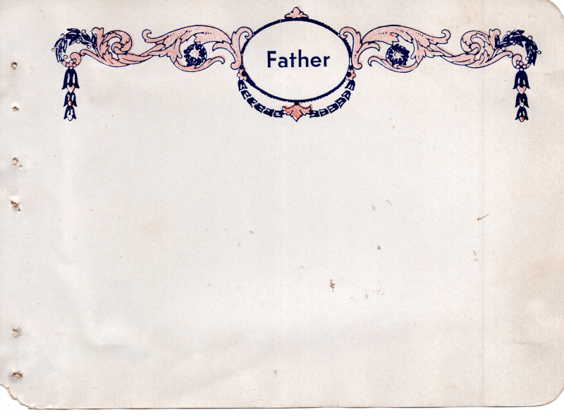 A blank page labeled "Father"