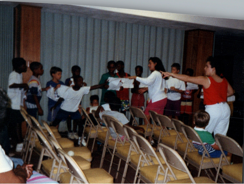 Children play a game