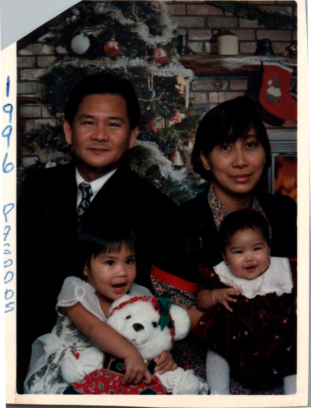 David and Xeme Ragodo with their children Gabrielle (2 years old) and Giannina (3 months old)