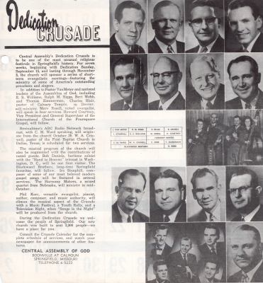Page eighteen pullout: names and images of leaders of the Dedication Crusade
