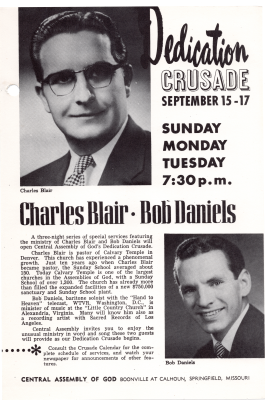 Page twenty: Dedication Crusade speakers for September 15-17, 1957