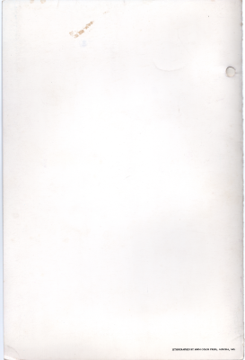 Back cover: Program lithographed by MWM Color Press, Aurora, Mo.