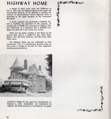 Page fourteen: Highway Home for the Aged