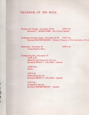 Page fiteen: Anniversary Program