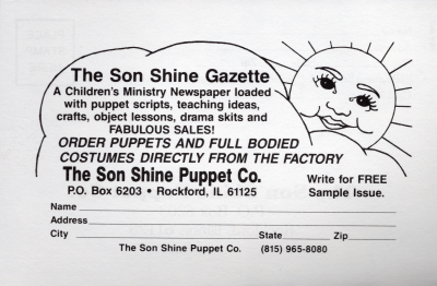 Advertisement for a children's ministry newspaper