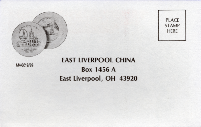Company's order information, East Liverpool China in East Liverpool, OH