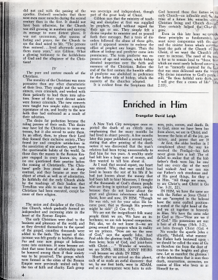 Copy of an article written by Rev. Bragg about how the church grew