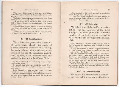 Declaration of Justification, of Adoption, of Sanctification