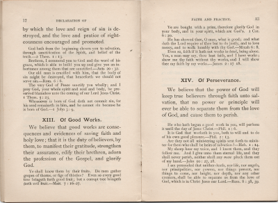 Declaration of Good Works, of Perserverance