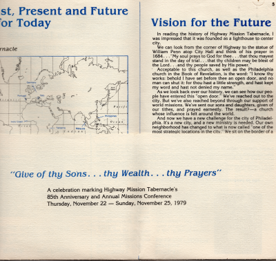 Fold-up marking Highway's 85th Anniversary and Annual Missions Conference