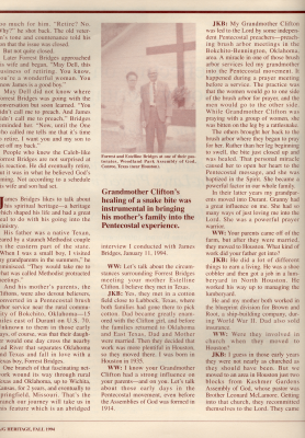 Article: "Reflecting on a Godly Heritage: The Important Roles Parents, Grandparents, and In-Laws Played in the Life of James K. Bridges"