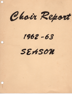 Choir Report Cover Page