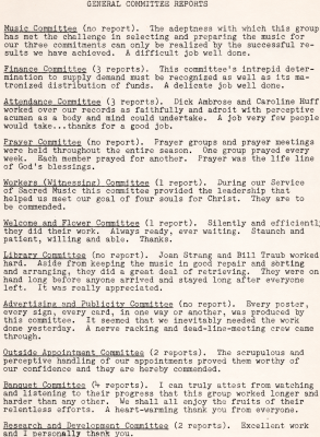 General Committee Reports