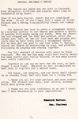 General Chairman's Report