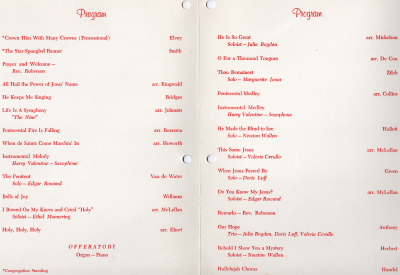 Program of performances
