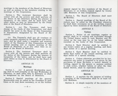 Article VI: Board of Administration, Article VII: Officers; Article VIII: Duties of Officers