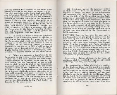 Article XIX: Admission to Home