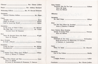 Program of performances