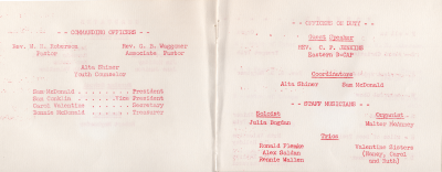 List of commanding officers; List of officers on duty and of staff musicians
