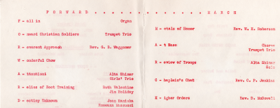 Program of events