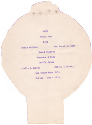 Banquet menu