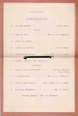 Event program