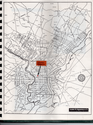 Subject property on a map of Philadelphia