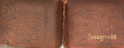 Book cover reading, "Autographs"