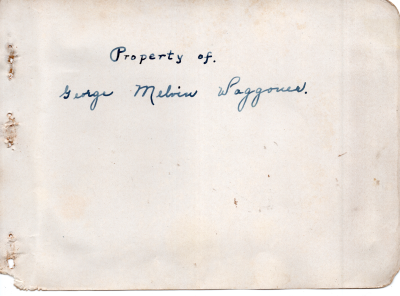 "Property of George Melvin Waggoner."